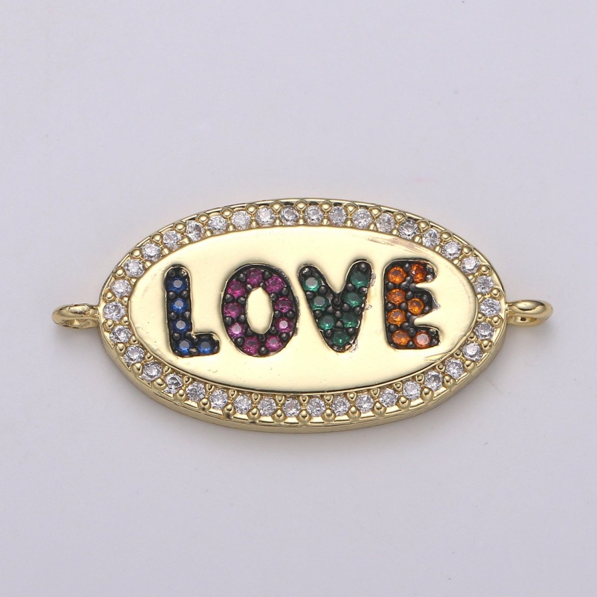 Rainbow Gold plated "LOVE" Connectors F-580 - DLUXCA
