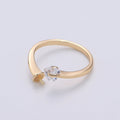 Ring Setting, Gold Ring Accessories, Pearl Ring Empty Holder, Jewelry DIY, Jewelry Making, Ring Base, Minimalist Ring Supply L010 - DLUXCA