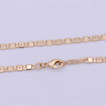 Rose Gold Mariner Link Chain Necklace, Rose Gold plated Mariner Necklace, Anchor Link Chain Necklace 17.5 Inch | WA-804 Clearance Pricing - DLUXCA