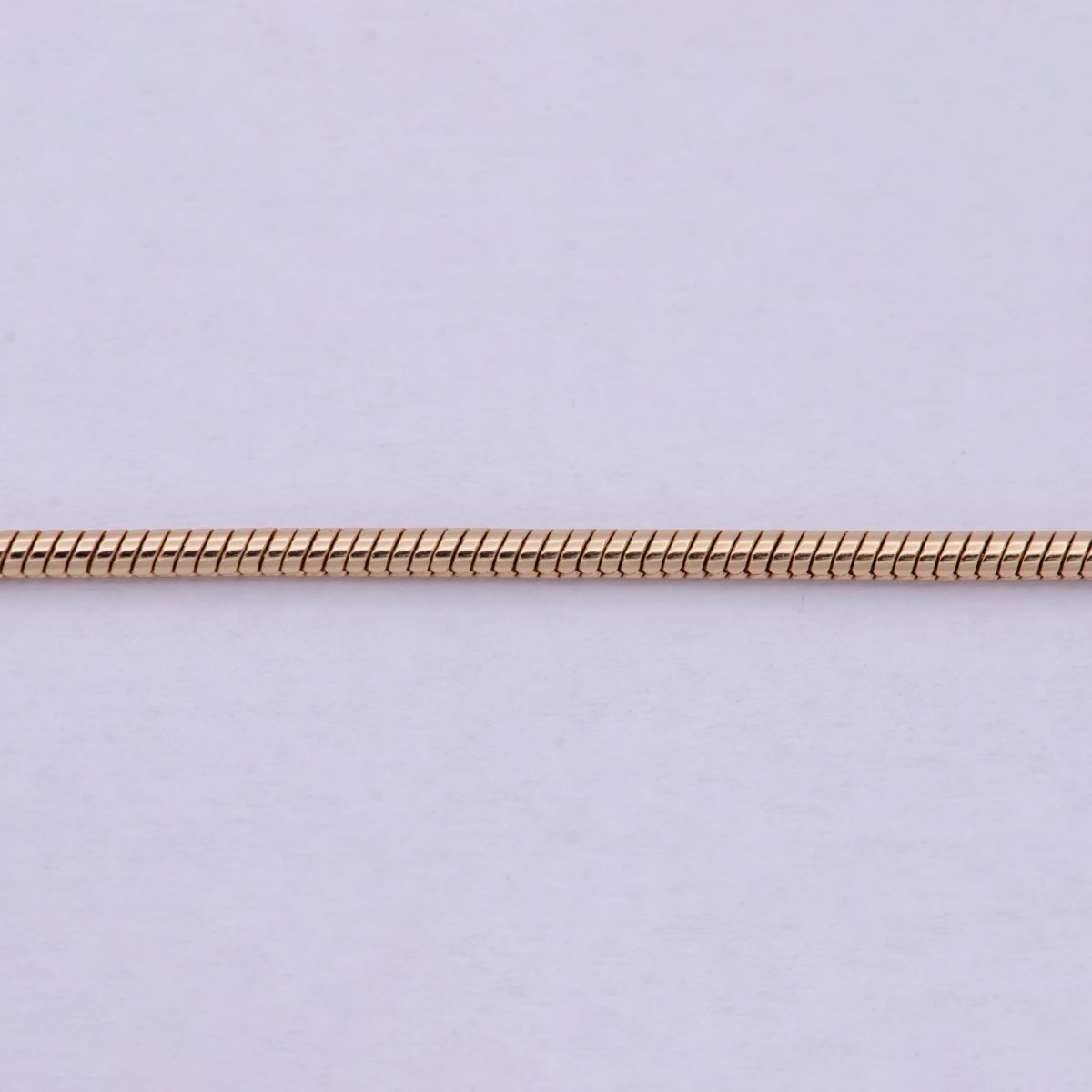 Rose Gold Round Snake Chain Omega Necklace, 18K Gold plated 1.8mm Width Finished Chain, Layering 19.7 Inch Omega Necklace with Lobster Clasps | WA-618 Clearance Pricing - DLUXCA