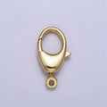 Rounded Oval Lobster Clasps Jewelry Making Closure Supply In Gold & Silver | Z-133 Z-134 - DLUXCA