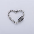 Screw Lock Heart #8 Silver K-171 - DLUXCA