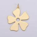 Shamrock Charm 24k Gold plated Shamrock Celtic Four Leaf Clover Lucky Charm, 22x30mm for Necklace Earring Bracelet Jewelry Making D-489 - DLUXCA
