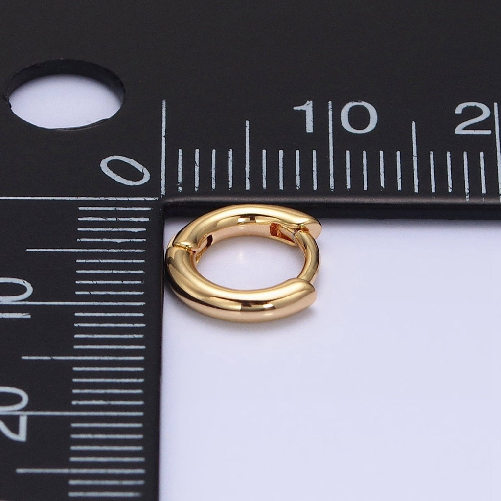 Silver, Gold 10mm Minimalist Cartilage Huggie Earrings | AB943 AB956