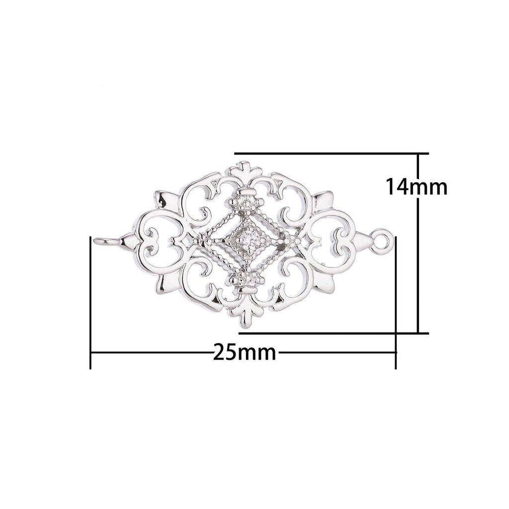 Silver Gold plated Ancient Style link Connector for Earring Bracelet Necklace F-050 - DLUXCA