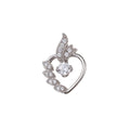 Silver Gold plated Crystal Heart Pendants I-478 - DLUXCA