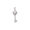 Silver Gold plated Crystal Key Pendant I-474 - DLUXCA