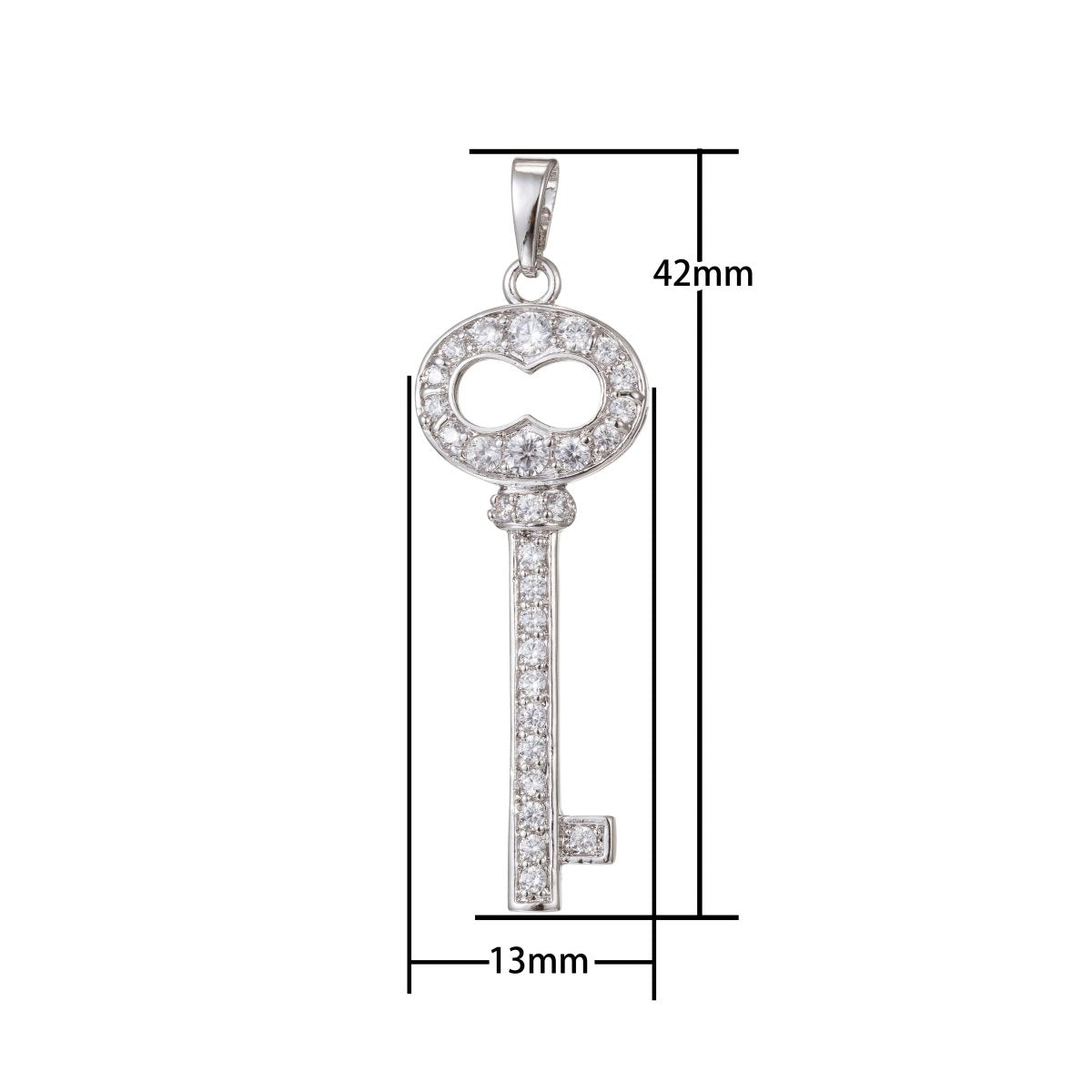Silver Gold plated Key Pendants I-458 - DLUXCA