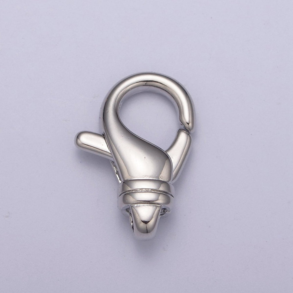 Silver / Gold Lobster Clasps - Teardrop 24K Gold plated Clasp for Jewelry Making Findings L-588 L-589 - DLUXCA