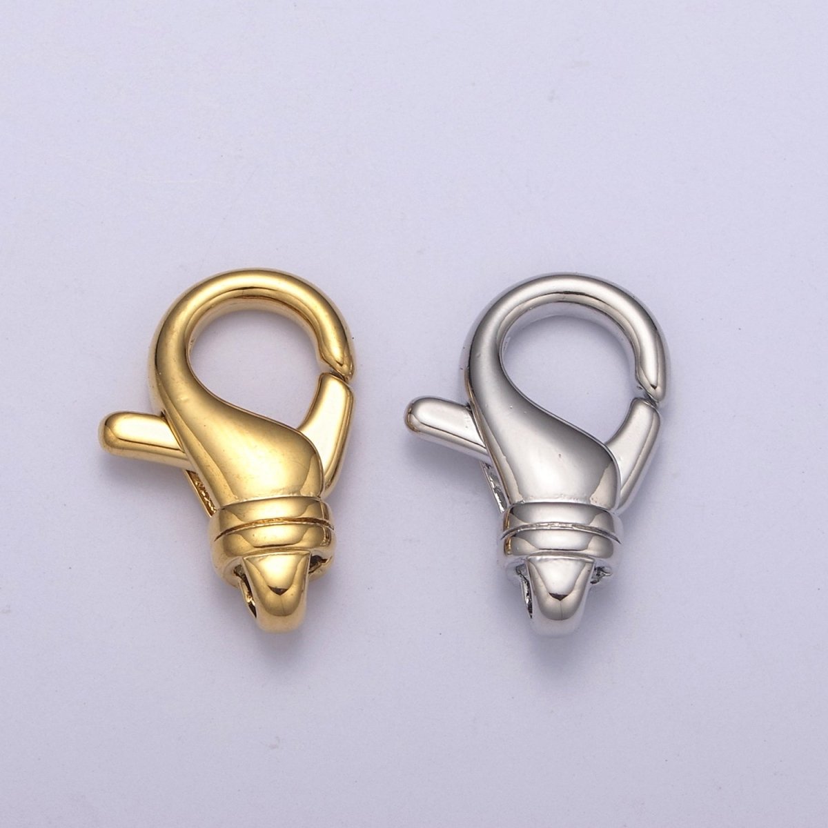 Silver / Gold Lobster Clasps - Teardrop 24K Gold plated Clasp for Jewelry Making Findings L-588 L-589 - DLUXCA