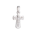 Silver Jesus on the Cross, Holy Divine Heaven Church Family Spiritual Girl Necklace Pendant Charm Bead Bails Findings for Jewelry Making J-453 - DLUXCA