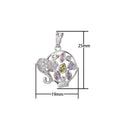 Silver Rainbow Gold plated Elephant Pendants I-460 - DLUXCA