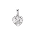 Silver Stainless Steel Cubic Zirconia SImple Lovely Love Heart Charm Pendant Bails Findings for Earring Necklace Jewelry Making Supplies J-401 - DLUXCA
