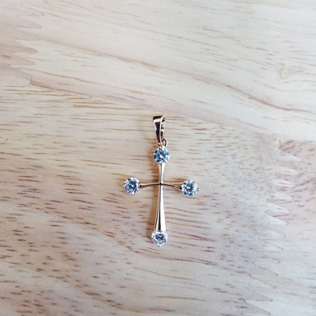 Simple Minimalist Gold plated Cross Pendants I-827 - DLUXCA