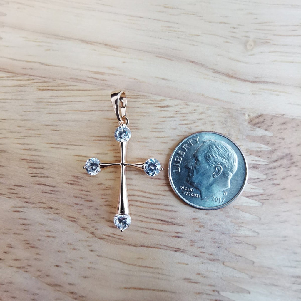 Simple Minimalist Gold plated Cross Pendants I-827 - DLUXCA