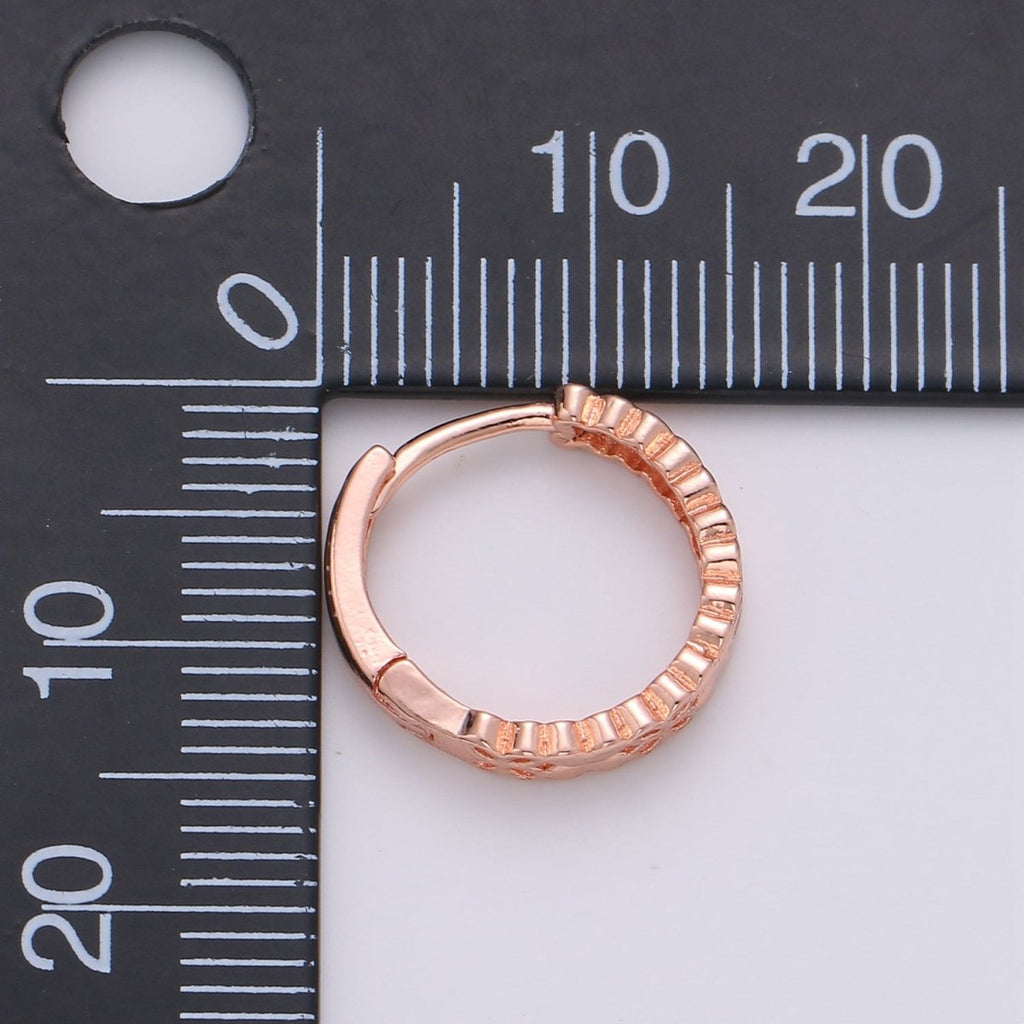 Simple Minimalist Gold plated Huggies K-662-K-664 - DLUXCA