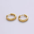 Simple Minimalist Gold plated Huggies K-662-K-664 - DLUXCA