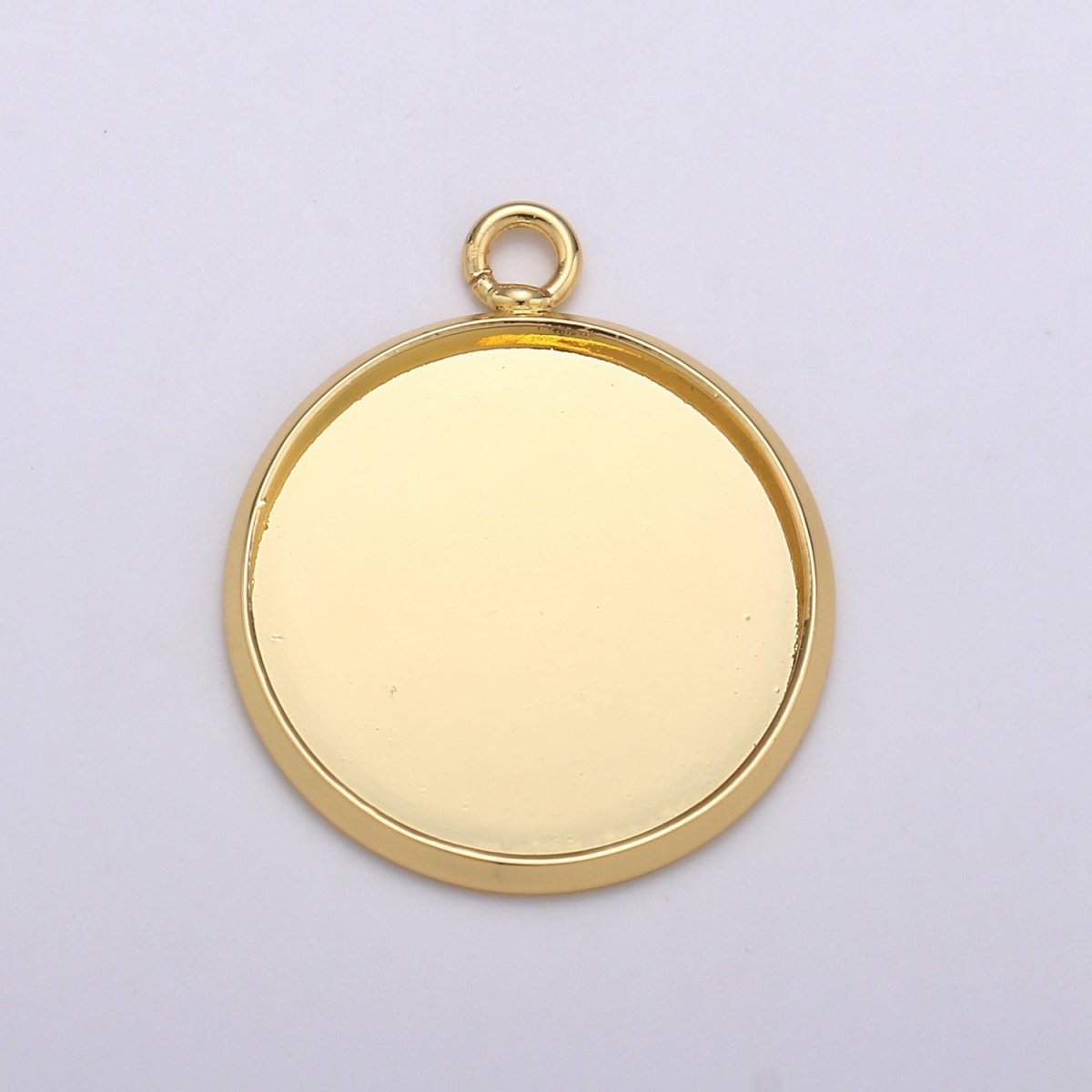 Simple Minimalist Golden Coin Gold plated Charm K-929,K-930,L-086 - DLUXCA