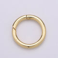 Simple Minimalist Round Push Gate Ring For Connector Charm Holder Connector Wrislet Holder L-059 - DLUXCA