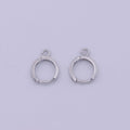 Simple one touch Lever back earring with open link for Jewelry making 12mm Silver Hoop Earring L-643 - DLUXCA