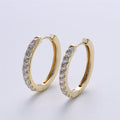 Small Gold plated hoop earrings - huggie hoops earrings - Cubic hoop earrings - Dainty hoops - Tiny hoops - Thin hoops - Minimalist earrings Q-001 - DLUXCA