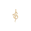 Snake charm, Gold plated Snake Charm, Reptile Animal, Serpent Charm Necklace Pendant Bead Finding for Jewelry Making Supply H-703 - DLUXCA
