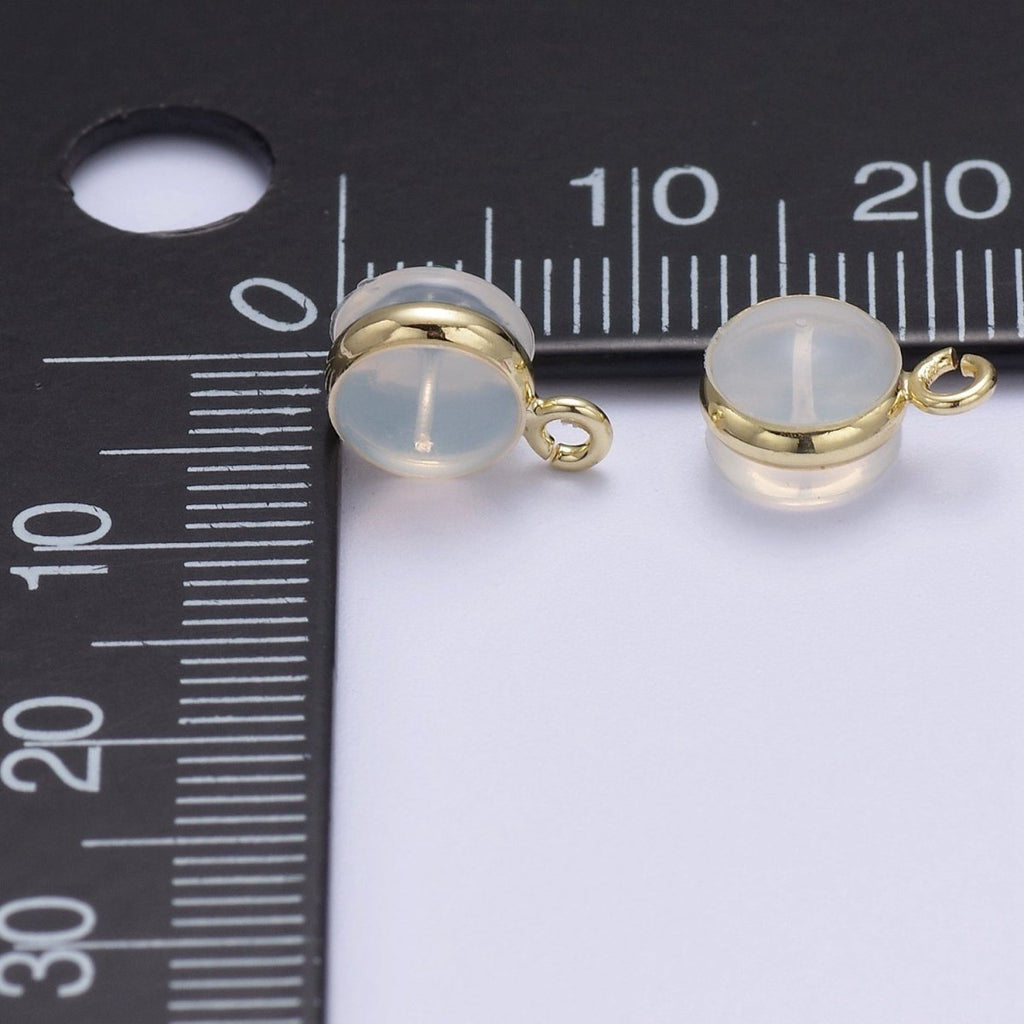 Soft Silicone Earring Backs for Studs Gold Rubber Earring Backs with Open Link Hypoallergenic Safety Plastic Earring Back for Jewelry Making K-260 - DLUXCA