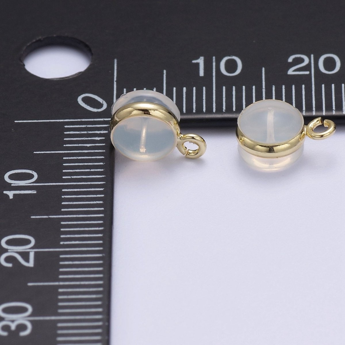 Soft Silicone Earring Backs for Studs Gold Rubber Earring Backs with Open Link Hypoallergenic Safety Plastic Earring Back for Jewelry Making K-260 - DLUXCA