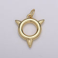 Spike Charm, 24K Bouy Pendant 23X7mm Mobility Jewelry Outdoor Activity Inspired, Metro Style Design E-191 - DLUXCA