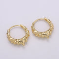 Spike hoop, 14k Gold plated spike hoops, Small hoops earrings, Tiny hoops, Hoop earrings, Dainty hoops, Huggie hoops, Minimalist earrings Q-325 - DLUXCA