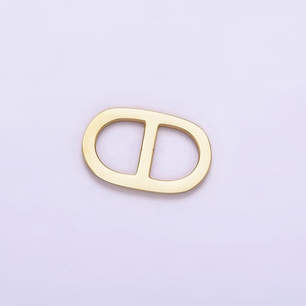 Stainless Steel 10mm Anchor Link Oblong Bar Open Jewelry Making Findings Supply | Z-507 - DLUXCA