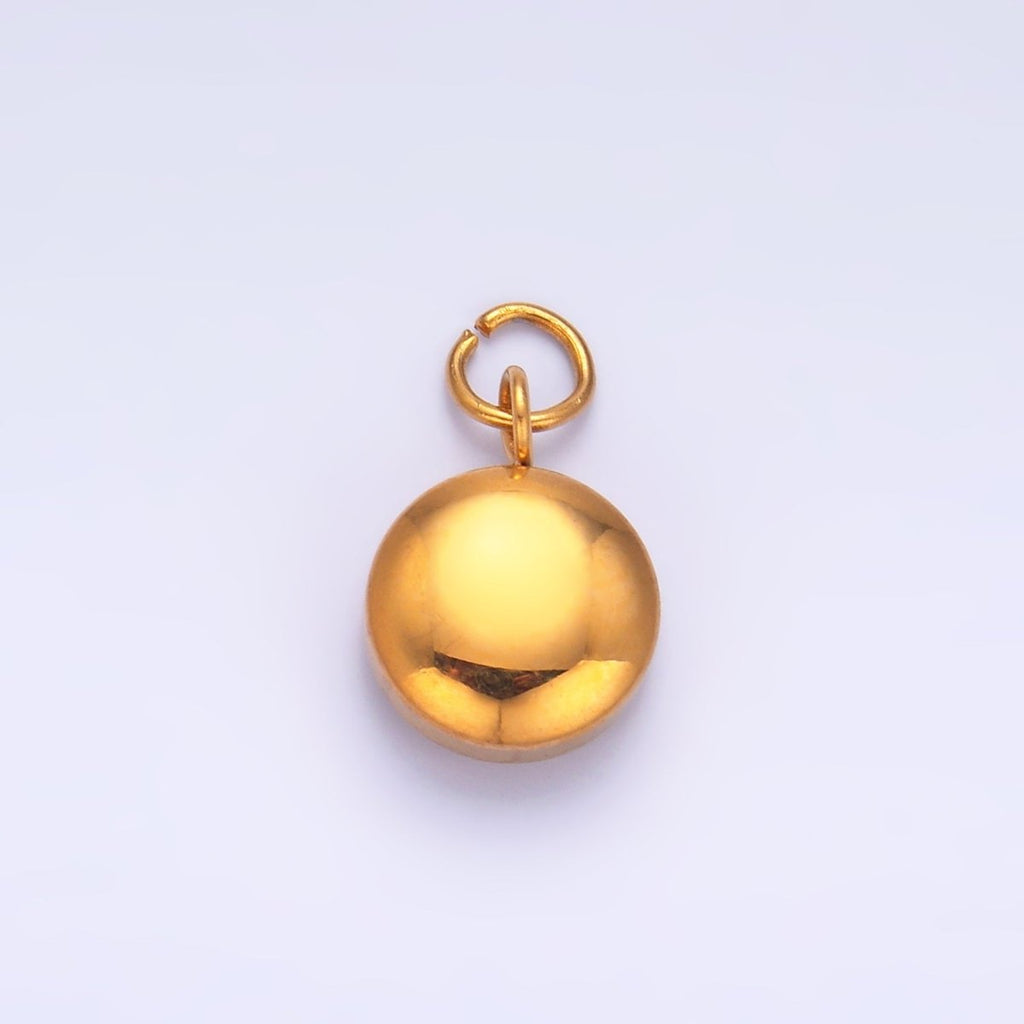 Stainless Steel 10mm Minimalist Round Charm | P756 - DLUXCA