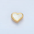 Stainless Steel 10mm Shell Pearl Bezel Bead | B077 - DLUXCA