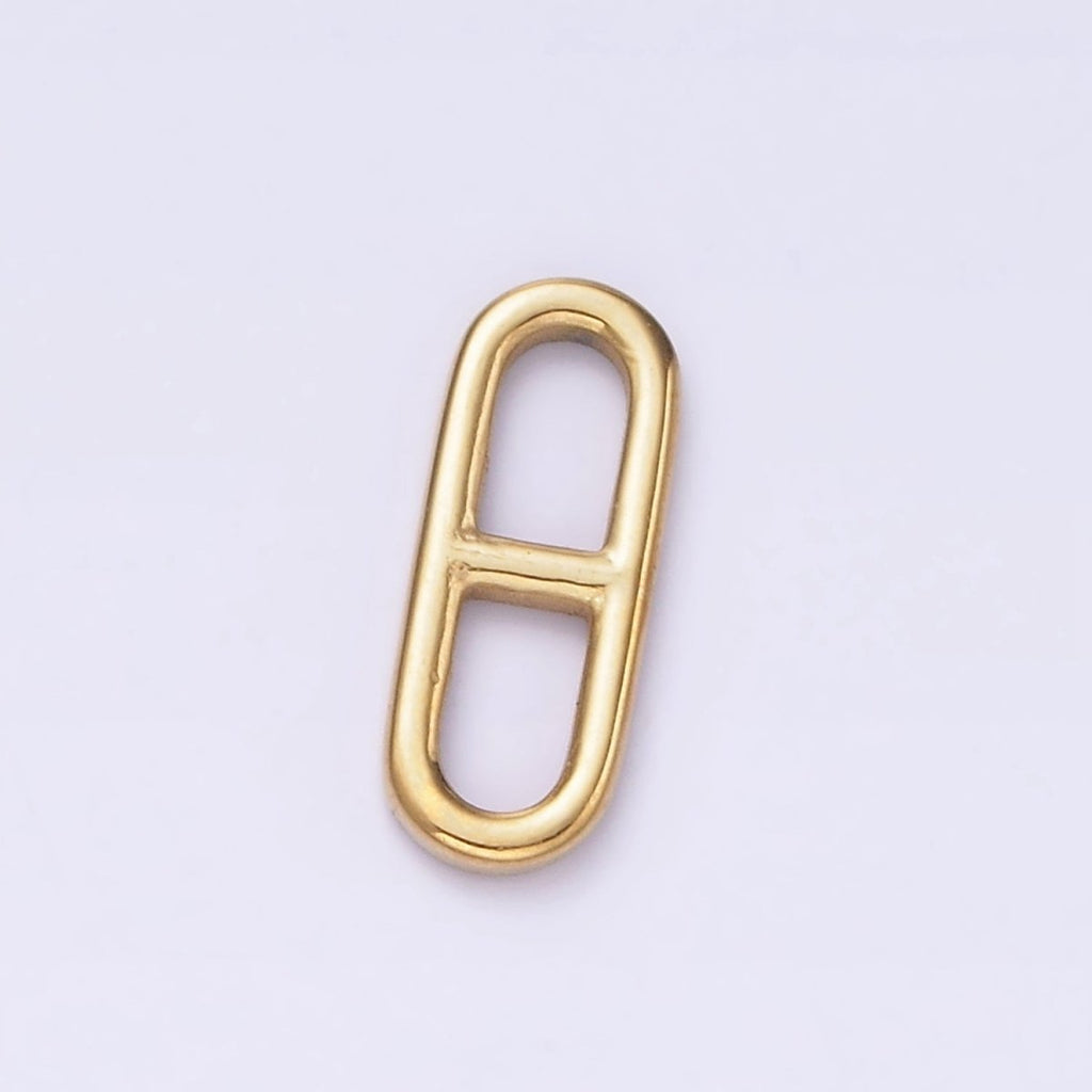Stainless Steel 12.5mm Oblong Anchor Bar Link Jewelry Making Supply | Z-471 - DLUXCA