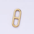 Stainless Steel 12.5mm Oblong Anchor Bar Link Jewelry Making Supply | Z-471 - DLUXCA