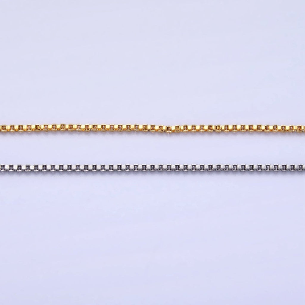 Stainless Steel 1.2mm Dainty 18 Inch Layering Chain Necklace in Gold & Silver | WA-1698 WA-1699 Clearance Pricing - DLUXCA