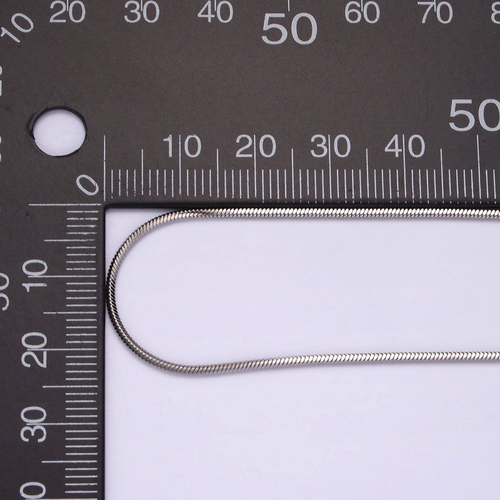 Stainless Steel 1.2mm Dainty Cocoon Omega 20 Inch Layering Chain Necklace | WA-2268 Clearance Pricing - DLUXCA