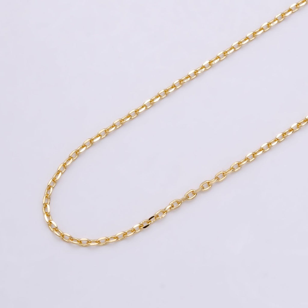 Stainless Steel 1.3mm Cable Chain 18 Inch Layering Necklace w. Extender | WA-2257 - DLUXCA