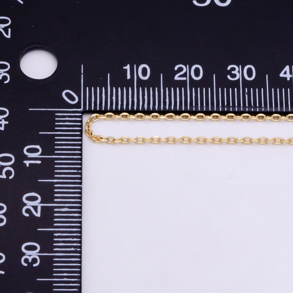 Stainless Steel 1.3mm Cable Chain 18 Inch Layering Necklace w. Extender | WA-2257 - DLUXCA