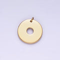 Stainless Steel 13mm Open Donut Round Minimalist Charm | P934 - DLUXCA