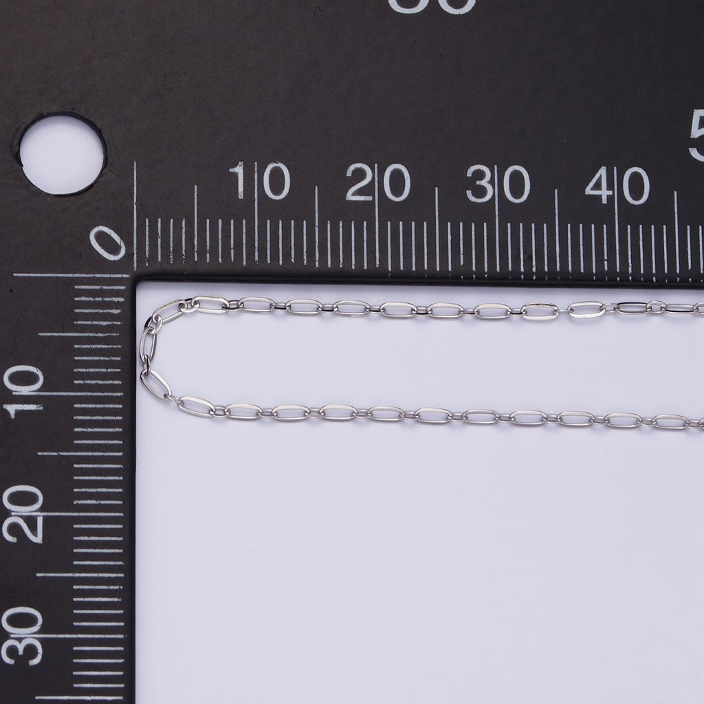 Stainless Steel 1.5mm Cable Oval Round Unfinished Chain by Yard | ROLL-1506 - DLUXCA