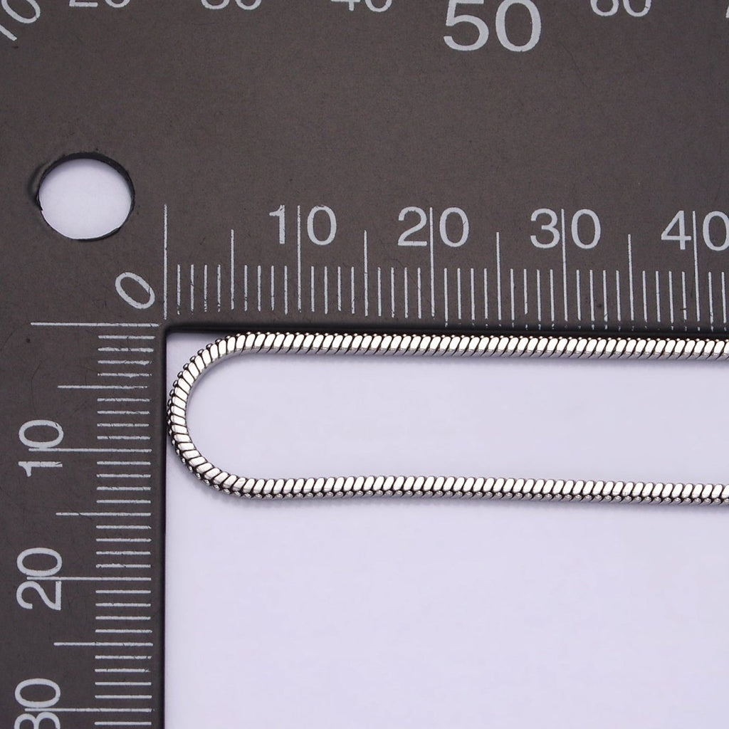 Stainless Steel 1.5mm Dainty Snake Chain 18 Inch Layering Necklace | WA-2269 Clearance Pricing - DLUXCA