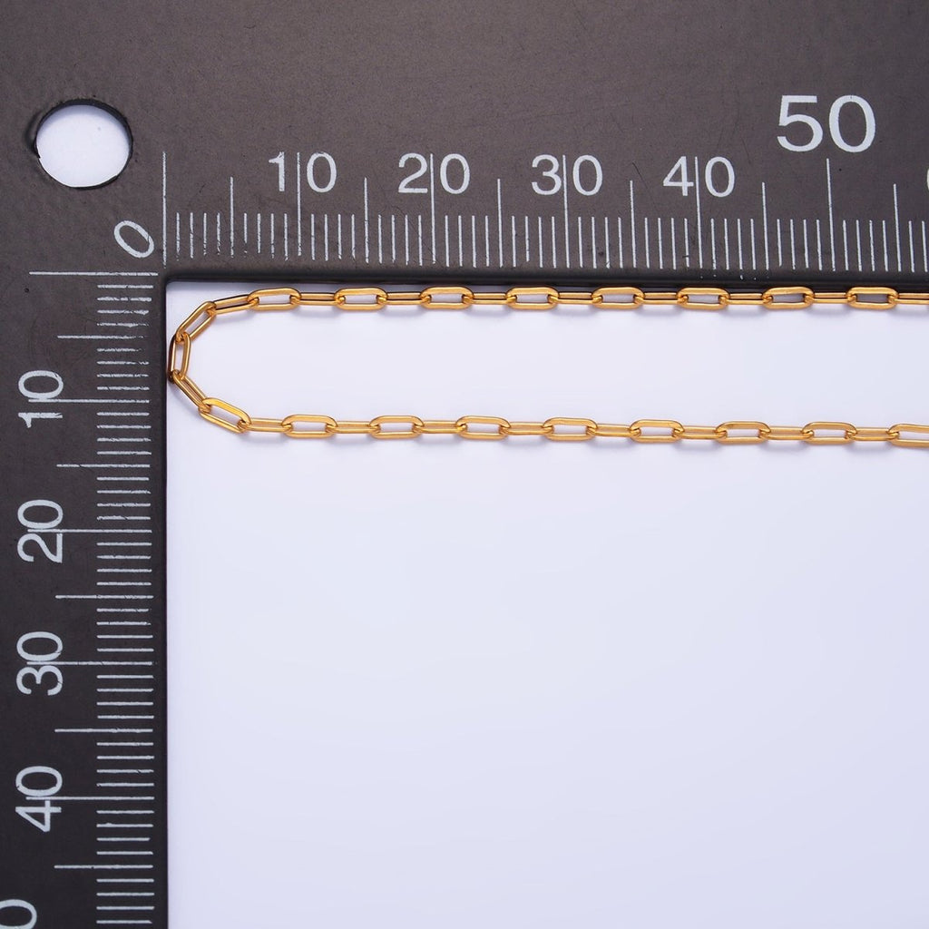 Stainless Steel 1.7mm Minimalist Paperclip Unfinished Chain by Yard | Roll - 1549 