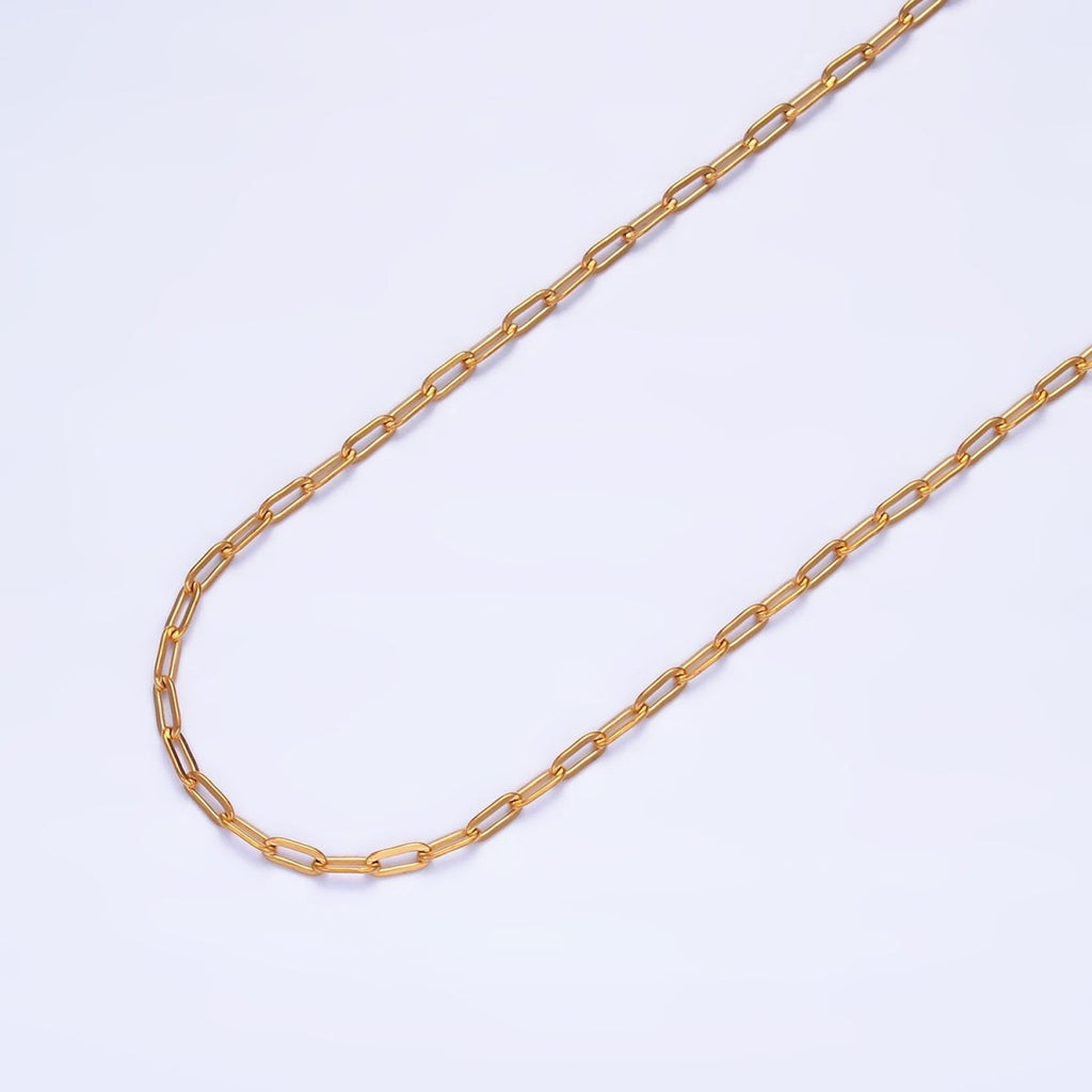 Stainless Steel 1.7mm Minimalist Paperclip Unfinished Chain by Yard | Roll - 1549 
