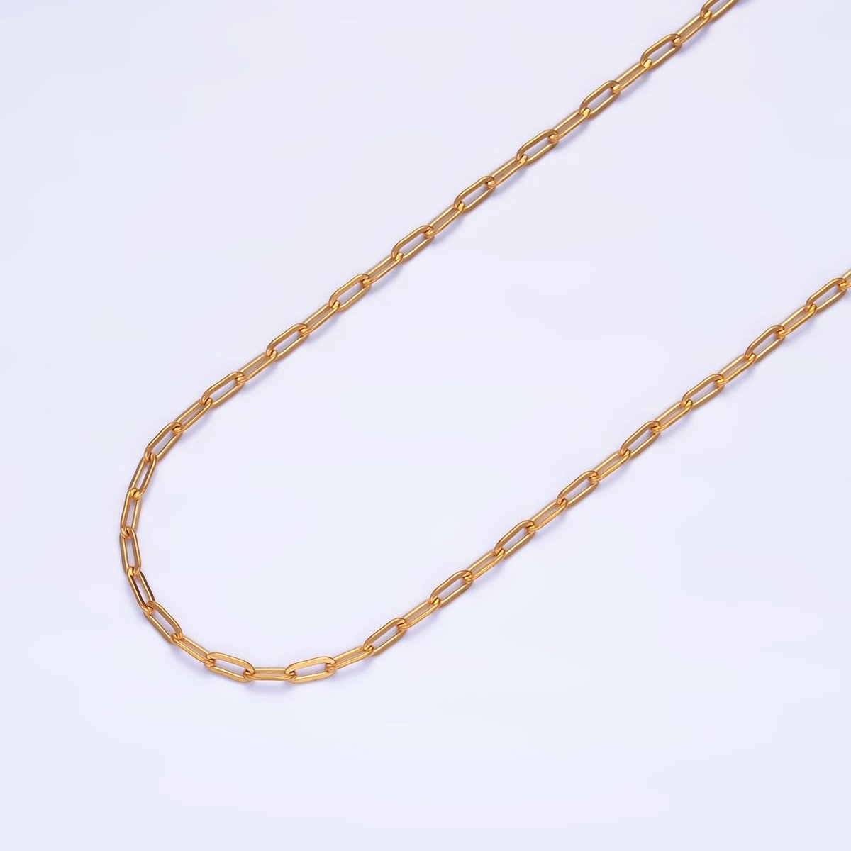 Stainless Steel 1.7mm Minimalist Paperclip Unfinished Chain by Yard | Roll - 1549 