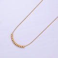 Stainless Steel 1.8mm Multiple Square Bead 16 Inch Wheat Choker Necklace | WA-2411 - DLUXCA
