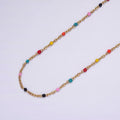 Stainless Steel 1.8mm Satellite Enamel Bead Cable Unfinished Chain For Jewelry Making in Gold & Silver | ROLL-1427 ROLL-1428 Clearance Pricing - DLUXCA