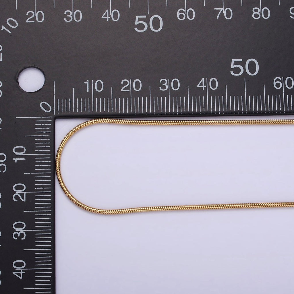 Stainless Steel 1mm Dainty Cocoon Snake 20 Inch Layering Chain Necklace | WA-2303 Clearance Pricing - DLUXCA