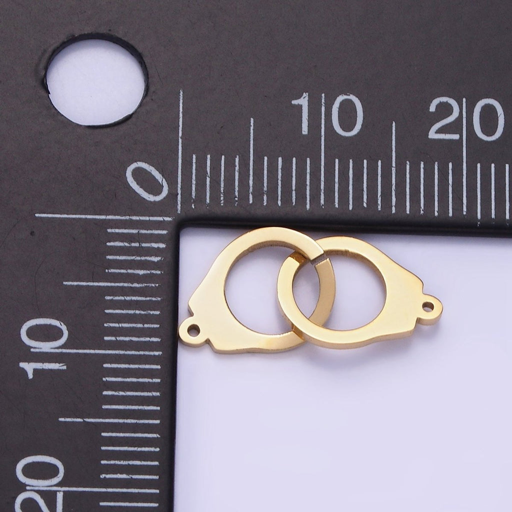Stainless Steel 20mm Hand Cuff Minimalist Connector | Z688 - DLUXCA
