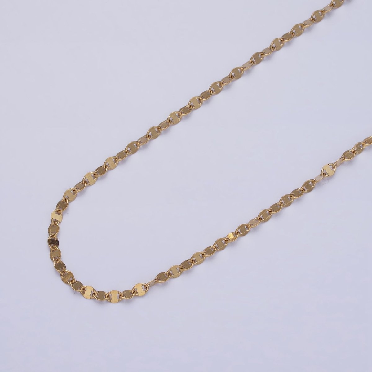 Stainless Steel 2.5mm Anchor Mariner Unfinished Chain by Yard in Gold & Silver | ROLL-1352 ROLL-1353 Clearance Pricing